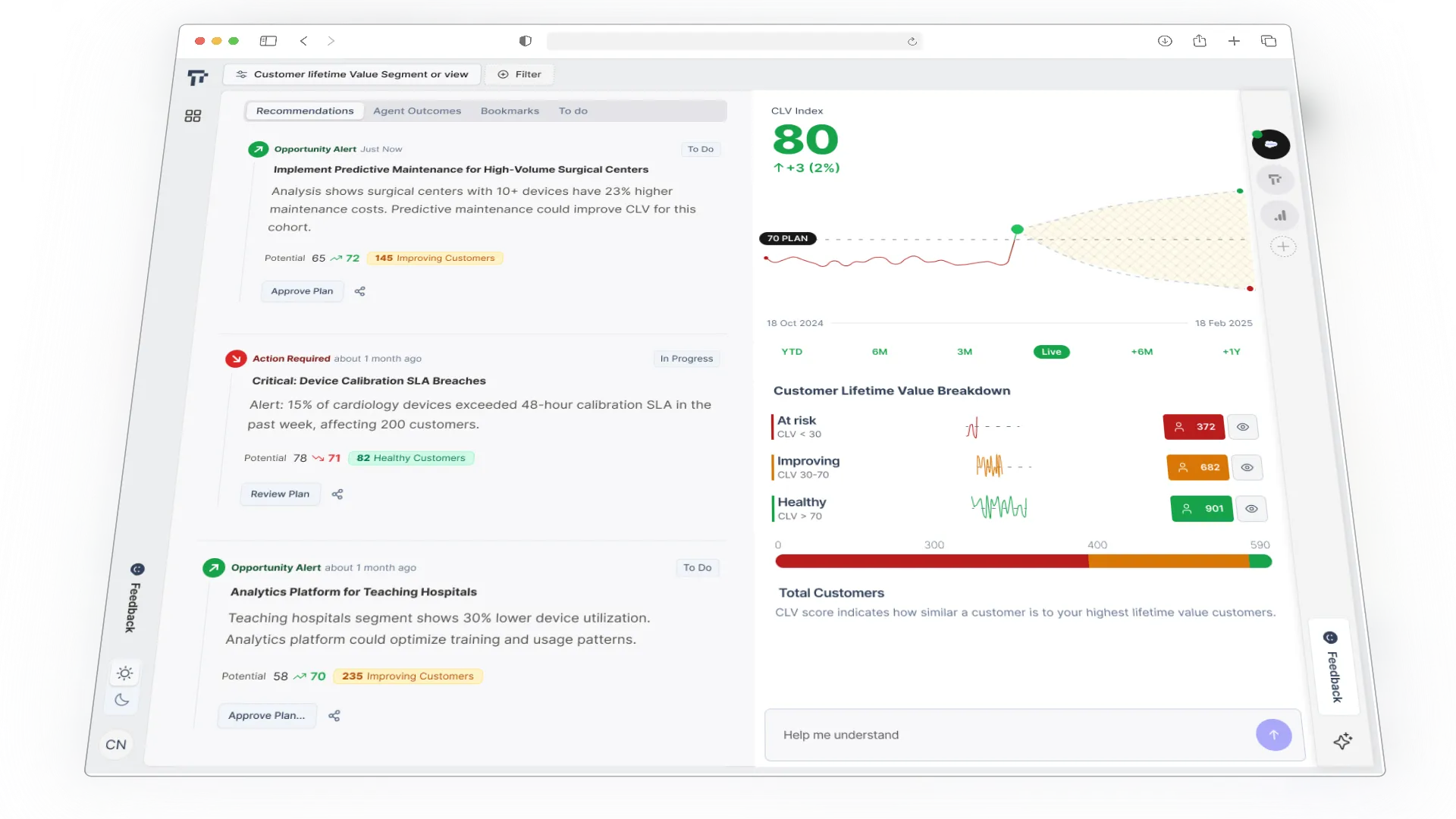 The dense Market Intelligence Dashboard — eight signal categories, a competitor breakdown, and the Weekly Index Score, laid out together in a single view.